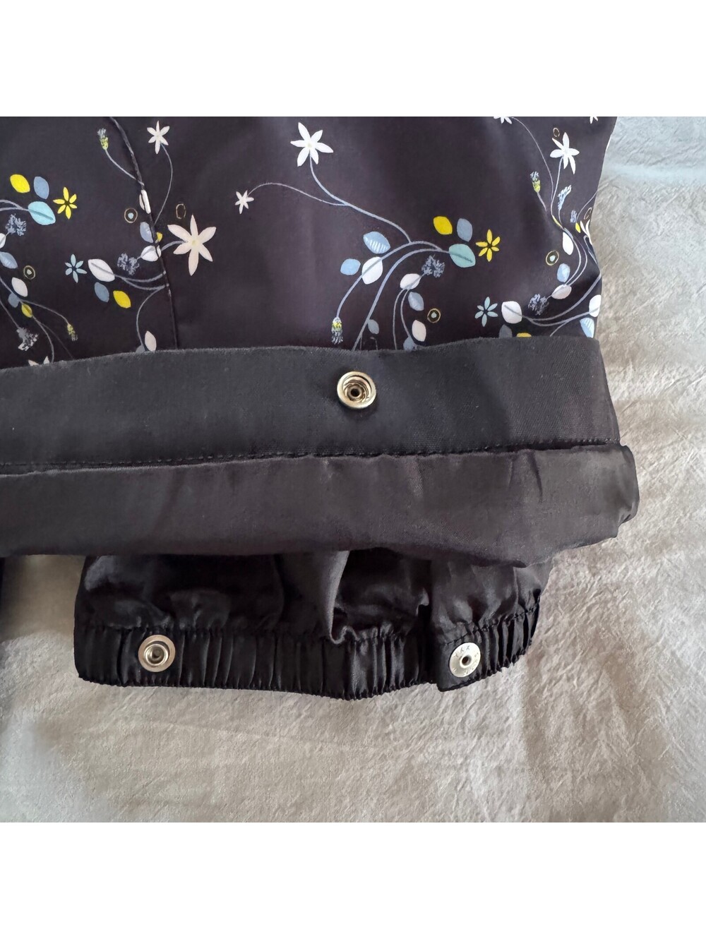 Reima Kids Terrie Reimatec Snow Ski Pants Bibs Floral Print Black Size 134 EUC - Picture 6 of 9